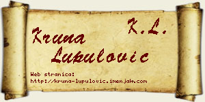Kruna Lupulović vizit kartica